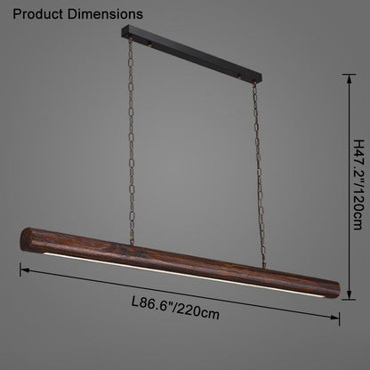 WOMO Walnut Linear Led Pendant Light-WM2521