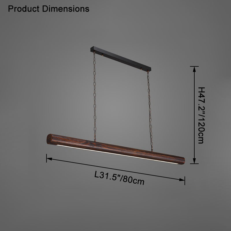 WOMO Walnut Linear Led Pendant Light-WM2521