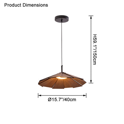 WOMO Cone Wood Pendant Light-WM2525