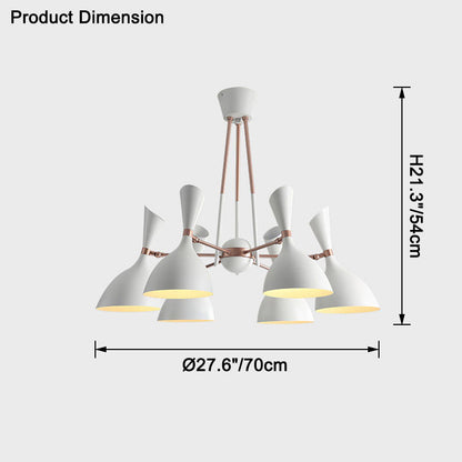 WOMO Adjustable Shaded Chandelier-WM2528