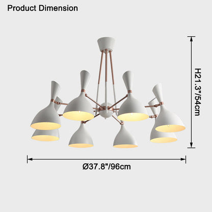 WOMO Adjustable Shaded Chandelier-WM2528