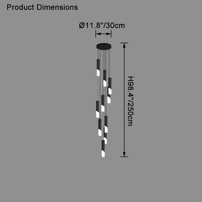 WOMO Cylinder Cascading Chandelier-WM2532
