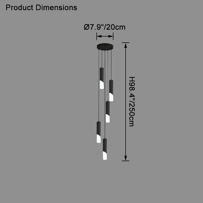 WOMO Cylinder Cascading Chandelier-WM2532