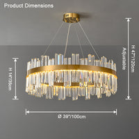 WOMO Luxury LED Gold Plated Crystal Chandelier-WM2531