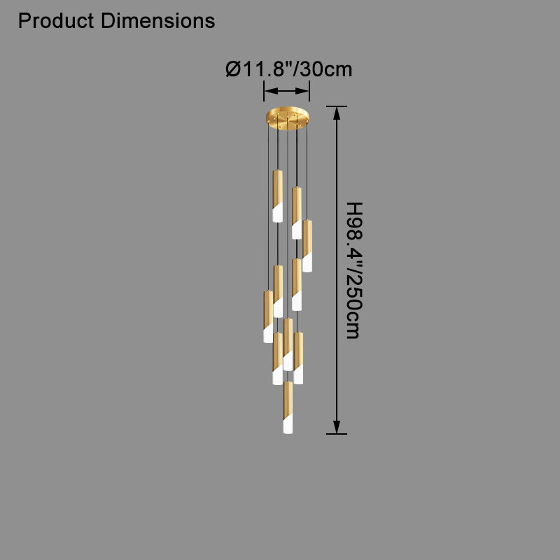 WOMO Cylinder Cascading Chandelier-WM2532