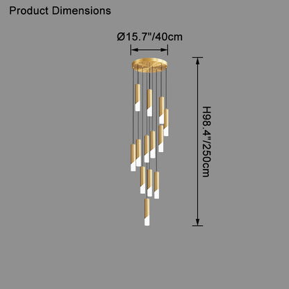 WOMO Cylinder Cascading Chandelier-WM2532