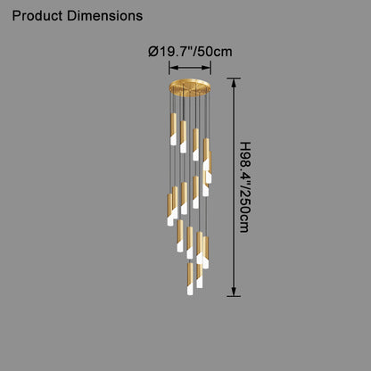 WOMO Cylinder Cascading Chandelier-WM2532