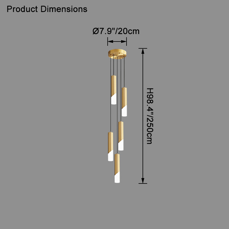 WOMO Cylinder Cascading Chandelier-WM2532