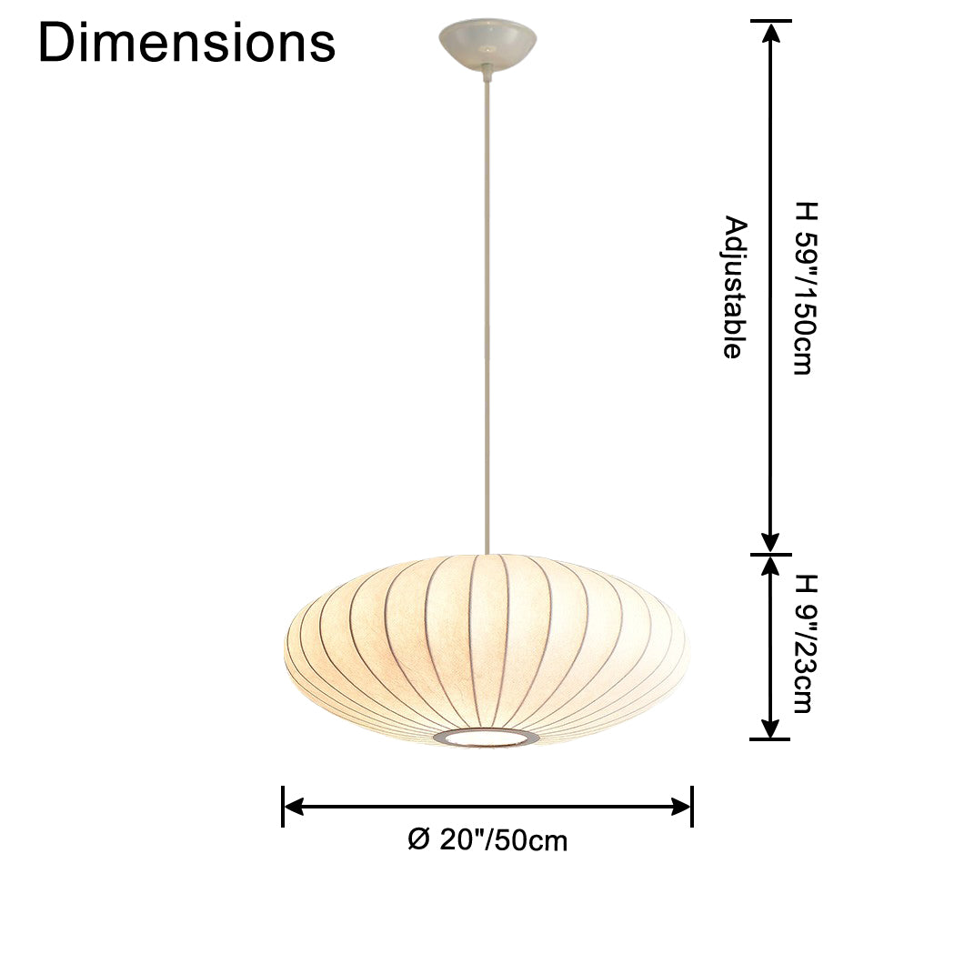 WOMO Flying Saucer Silk Pendant Light-WM2534