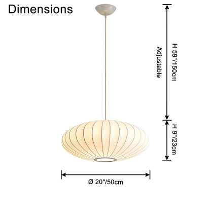 WOMO Flying Saucer Silk Pendant Light-WM2534