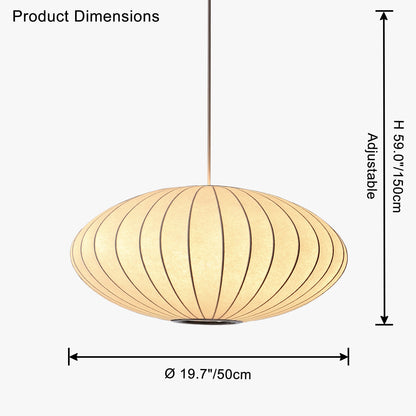 WOMO Flying Saucer Silk Pendant Light-WM2534