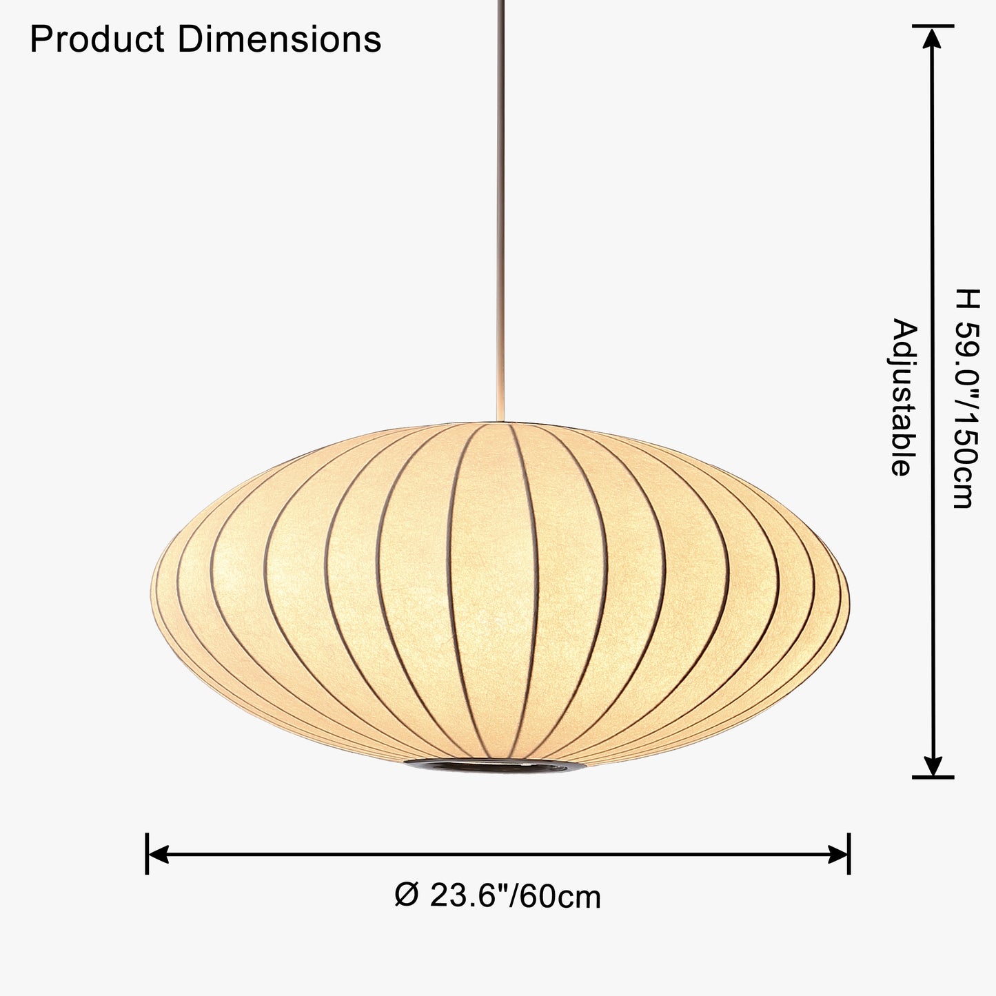 WOMO Flying Saucer Silk Pendant Light-WM2534