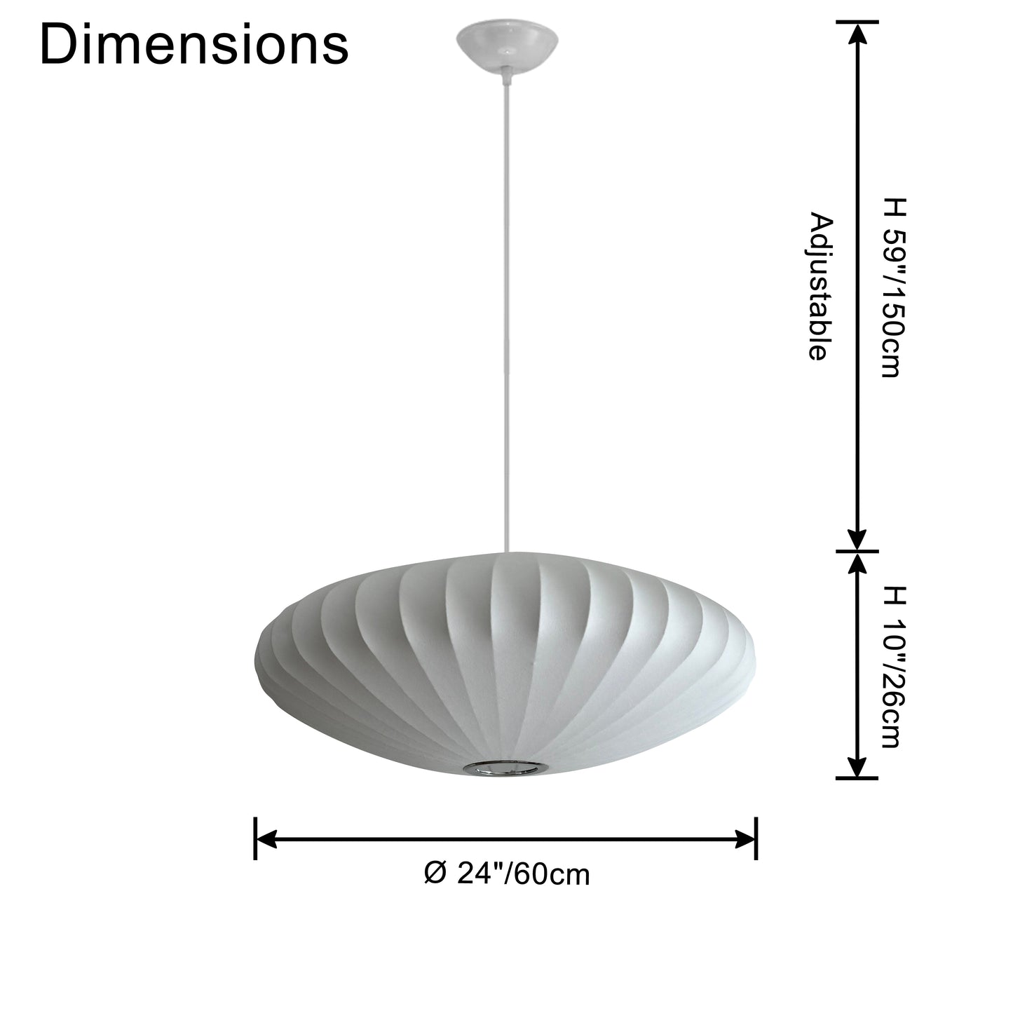 WOMO Flying Saucer Silk Pendant Light-WM2534