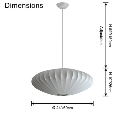 WOMO Flying Saucer Silk Pendant Light-WM2534