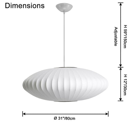 WOMO Flying Saucer Silk Pendant Light-WM2534