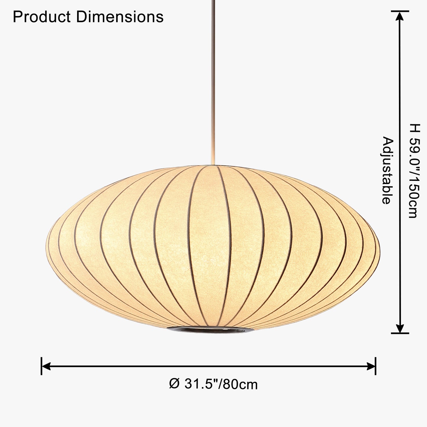 WOMO Flying Saucer Silk Pendant Light-WM2534