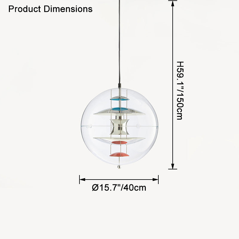 WOMO Acrylic Globe Pendant Light-WM2536