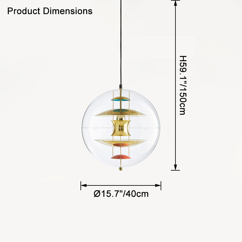 WOMO Acrylic Globe Pendant Light-WM2536