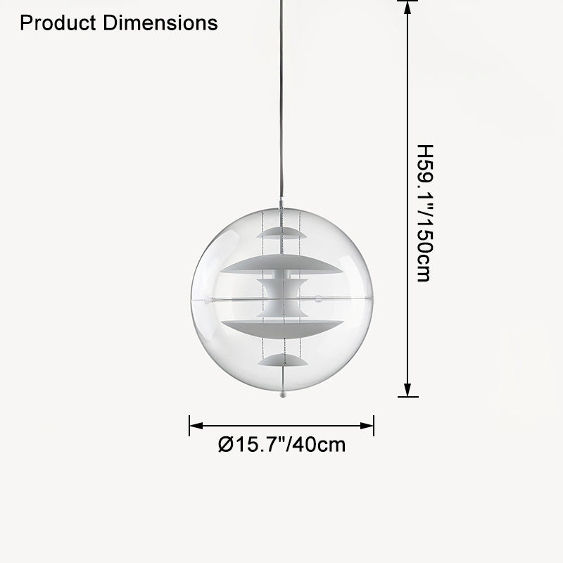 WOMO Acrylic Globe Pendant Light-WM2536