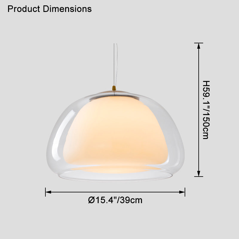 WOMO Glass Dome Pendant Light-WM2537