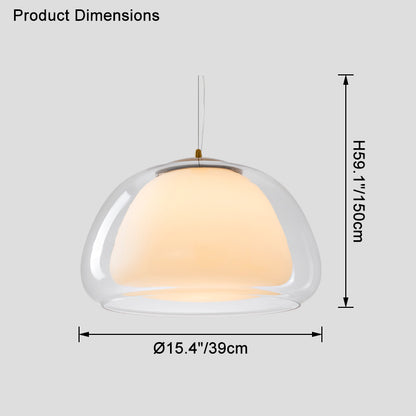 WOMO Glass Dome Pendant Light-WM2537