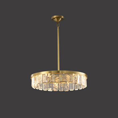 WOMO Gold Crystal Round Chandelier-WM2538