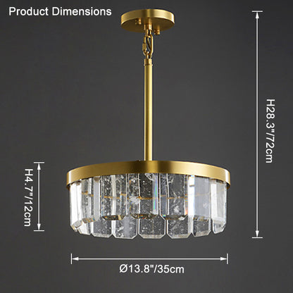 WOMO Gold Crystal Round Chandelier-WM2538