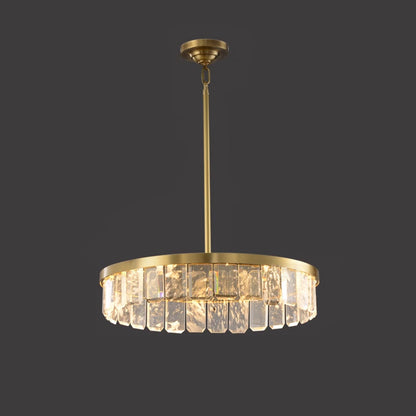 WOMO Gold Crystal Round Chandelier-WM2538