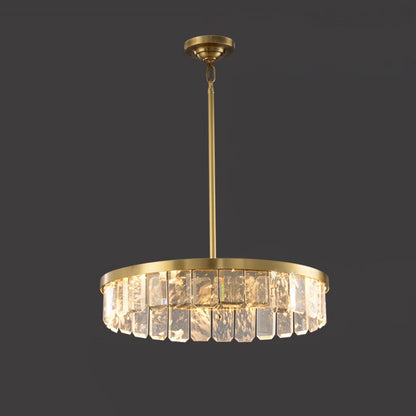 WOMO Gold Crystal Round Chandelier-WM2538