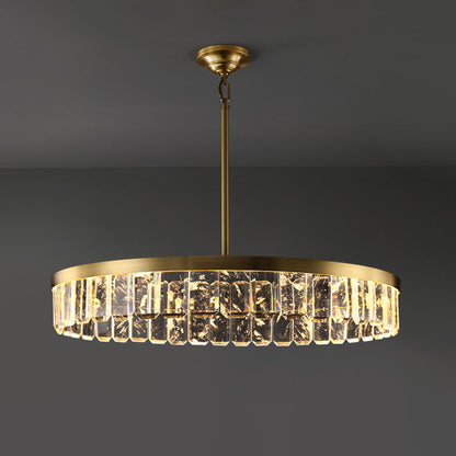 WOMO Gold Crystal Round Chandelier-WM2538