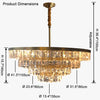 WOMO Tiered Gold Crystal Chandelier-WM2539 thumbnail