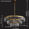 WOMO Tiered Gold Crystal Chandelier-WM2539 thumbnail