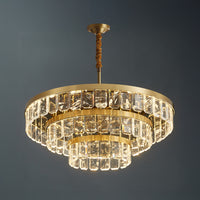 WOMO Tiered Gold Crystal Chandelier-WM2539