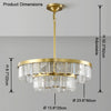 WOMO Tiered Gold Crystal Chandelier-WM2539 thumbnail