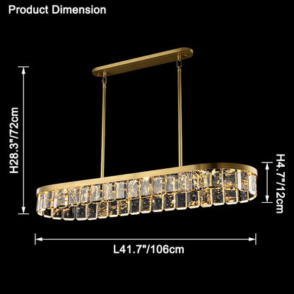 WOMO Linear Crystal Chandelier-WM2540