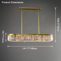 WOMO Linear Crystal Chandelier-WM2540