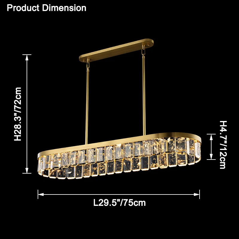 WOMO Linear Crystal Chandelier-WM2540