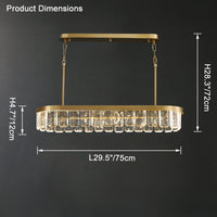WOMO Linear Crystal Chandelier-WM2540