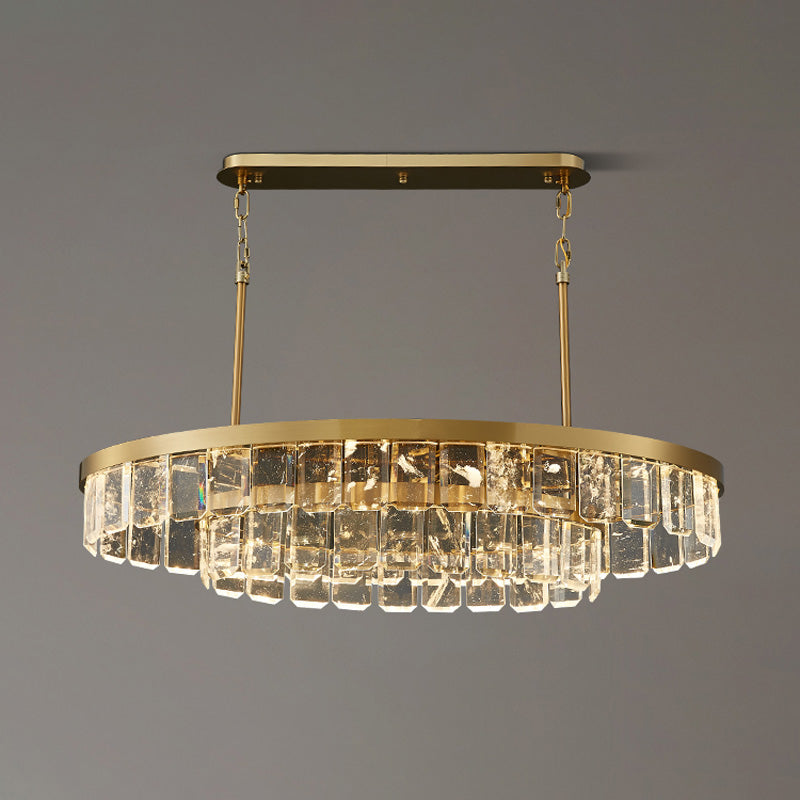 WOMO Long Oval Crystal Chandelier-WM2541