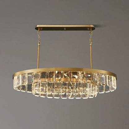 WOMO Long Oval Crystal Chandelier-WM2541