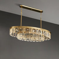 WOMO Long Oval Crystal Chandelier-WM2541