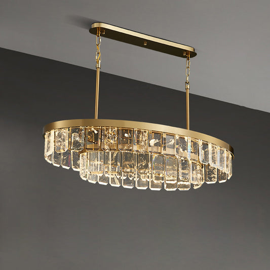 WOMO Long Oval Crystal Chandelier-WM2541