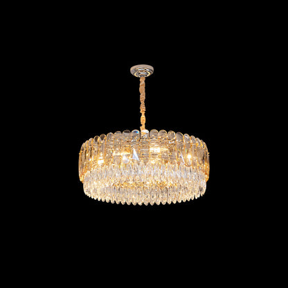 WOMO Tiered Round Crystal Chandelier-WM2542