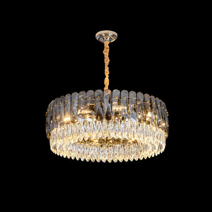 WOMO Tiered Round Crystal Chandelier-WM2542