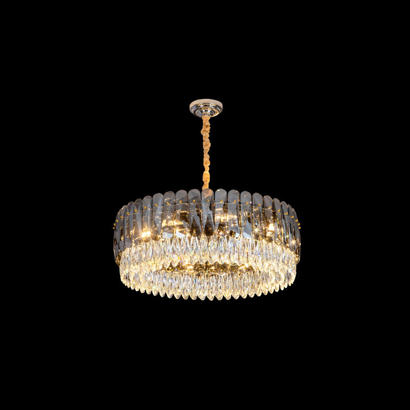 WOMO Tiered Round Crystal Chandelier-WM2542