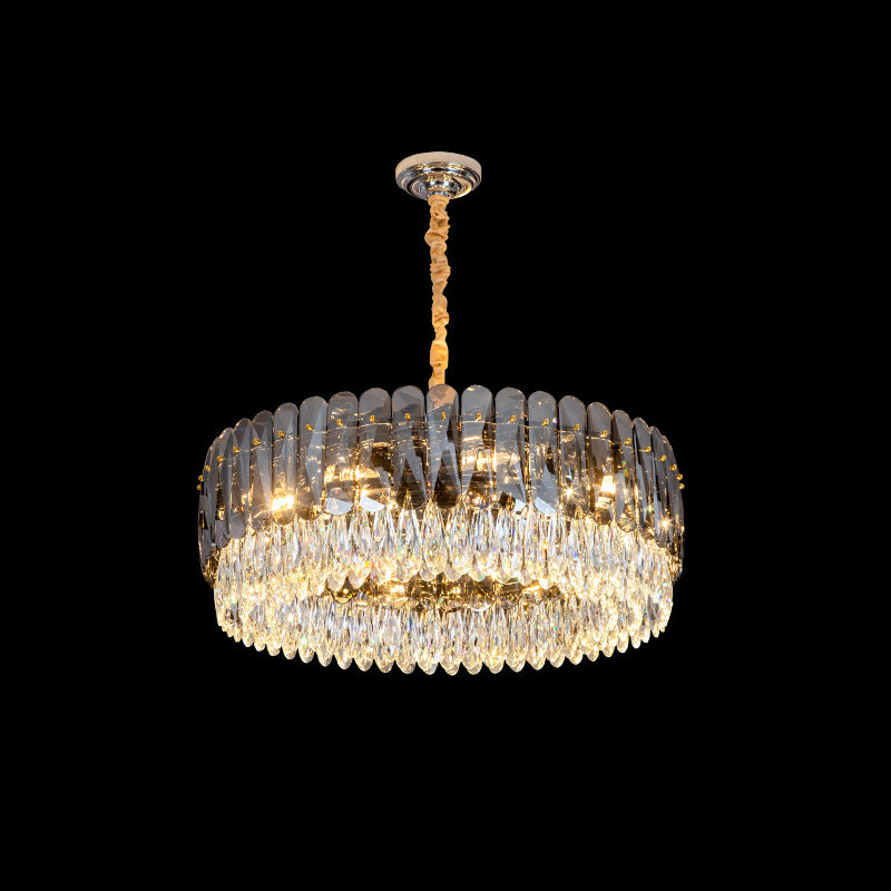 WOMO Tiered Round Crystal Chandelier-WM2542