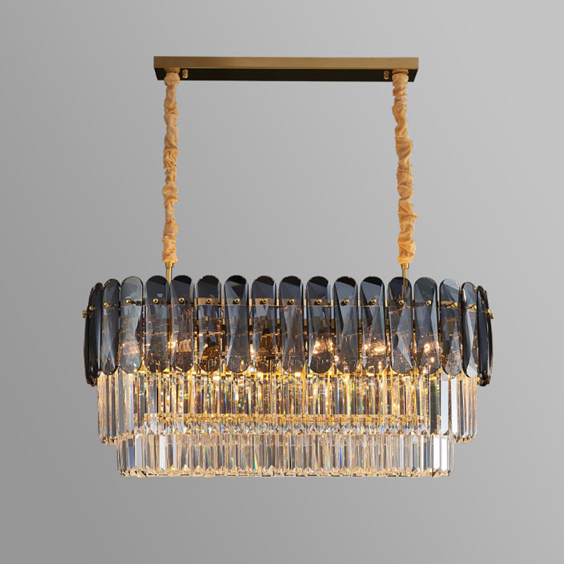 WOMO Tiered Linear Crystal Chandelier-WM2543