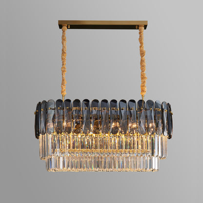 WOMO Tiered Linear Crystal Chandelier-WM2543