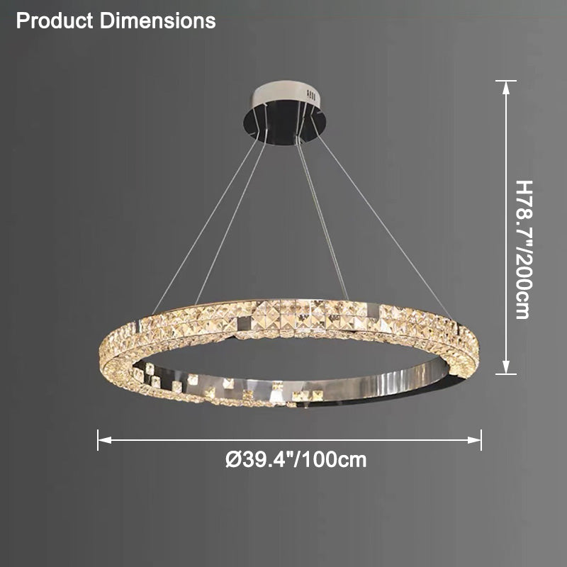 WOMO Tiered Circular Crystal Chandelier-WM2544