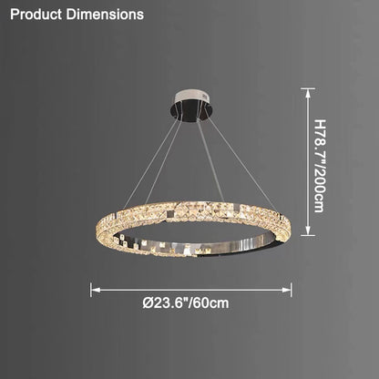 WOMO Tiered Circular Crystal Chandelier-WM2544